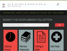 Tablet Screenshot of library.ocom.edu
